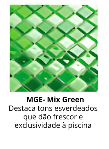 Pastilha de vidro Mix Green da Sul Piscinas em Gravataí, tons esverdeados que dão frescor ao acabame