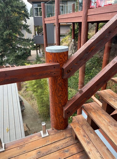 After image of railing restoration in Nanaimo