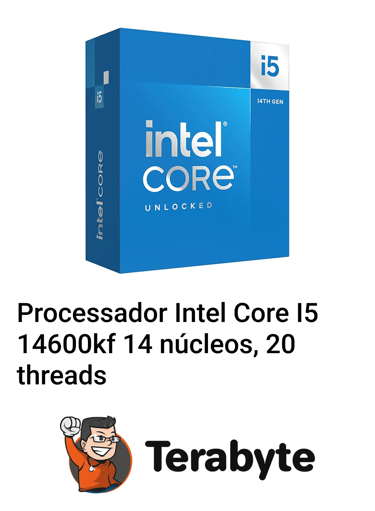 Processador Intel Core I5 14600kf Terabyte