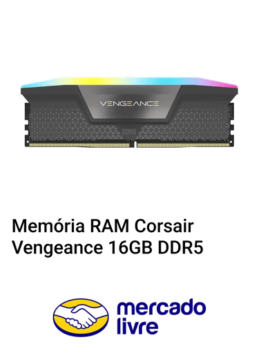 Memória RAM Corsair Vengeance 16GB DDR5 Mercado Livre