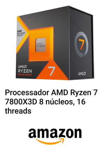 Processador AMD Ryzen 7 7800X3D Amazon