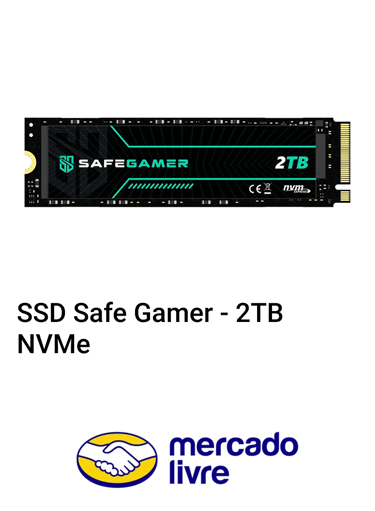 SSD Safe Gamer 2TB NVMe Mercado Livre