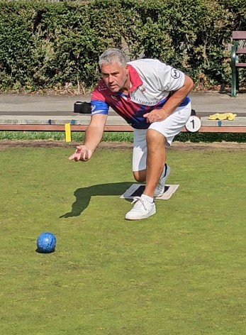 a Porthcawl bowls club player who has just released his bowl