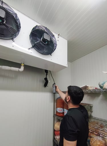 Soğuk hava deposu dedektörlü gaz kaçak kontrolü