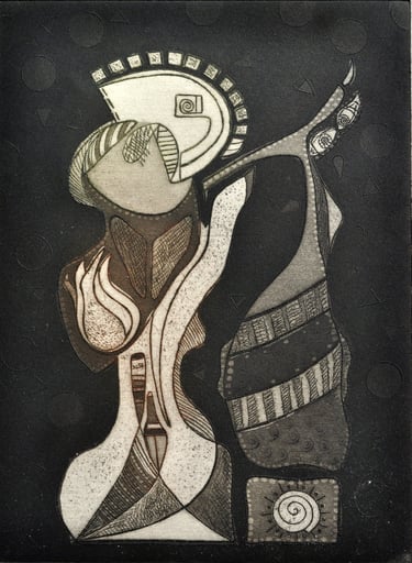 A Limited Edition "Replica" Hard Ground Etching by Kristina Lee, 2011