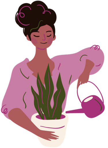 Donna che si prende cura di sè, salute mentale