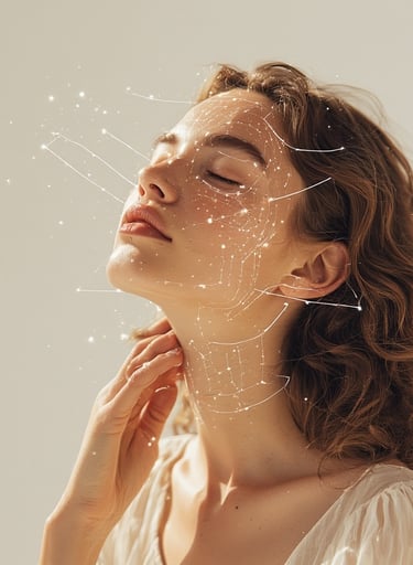 Simple editorial-style diagram overlay on a model showing pulse points