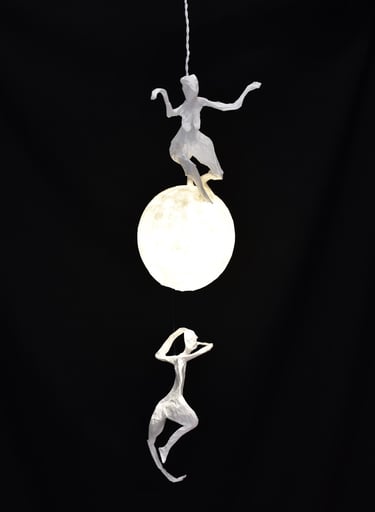 sculpture papier mouvement luminaire Sète