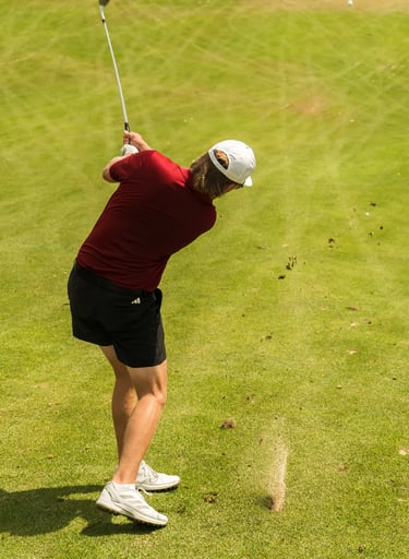 Shooting en El Chaparral golf Club, jugador de golf en Costa del Sol