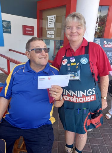 President Rod See with Lesley from Bunnings Fyshwick