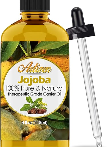 a bottle of jojoba oil pure