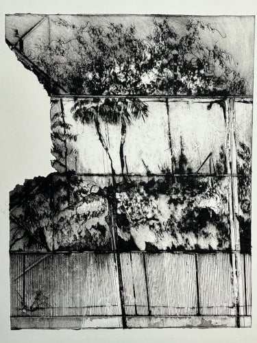 Tetra Pak dry point print: The padel court