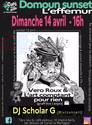 l'art comptant pour rien, vero roux, fresque, performance