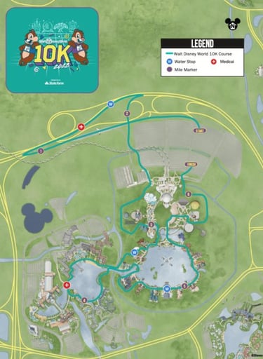 2023 runDisney Walt Disney World Marathon Weekend 10K Course Map