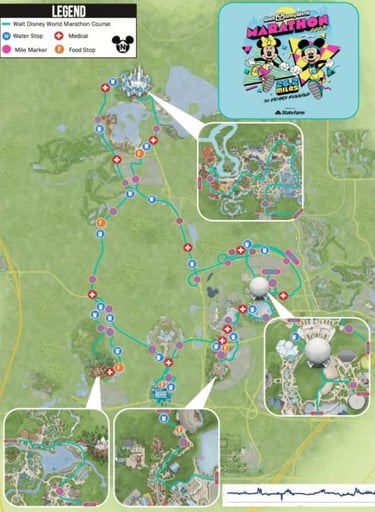 2023 runDisney Walt Disney World Marathon Weekend Marathon Course Map