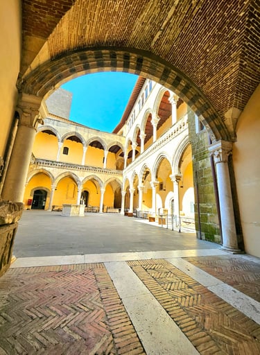 Entrance to the Tarquinia Museum.
