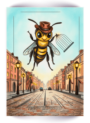 Colored in freebie coloring page of a cute bumblebee 