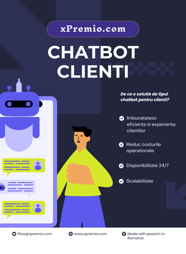 Solutii de tipul chatbot clienti de la xpremio, leader in domeniul AI din Romania care cresc eficienta si experienta clientil