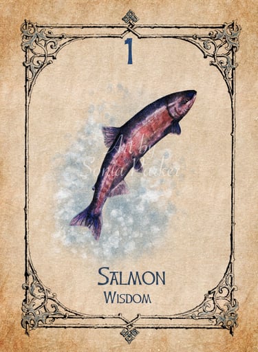 Salmon card from the animal spirit oracle deck