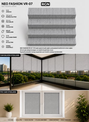 DESENLİ PLİSE PERDE GRİ