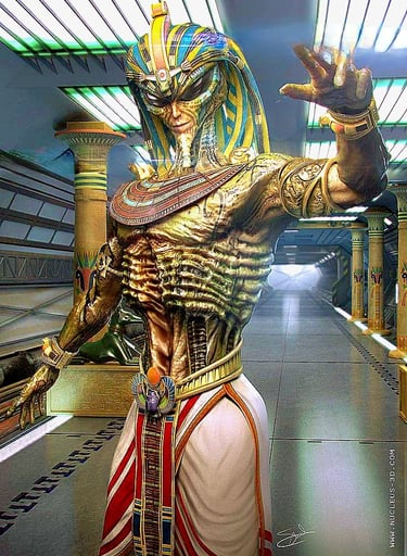 Advanced physique ancient Egyptian magical alien