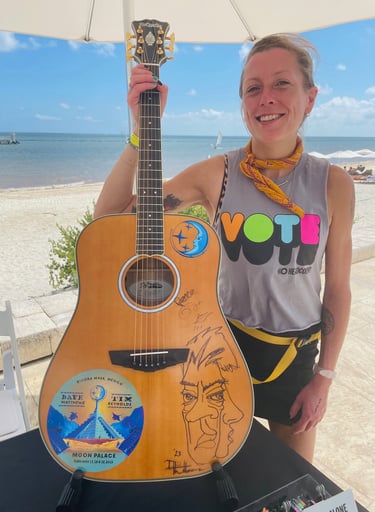 Dave Matthews Autographed Acoustic-Electric Guitar with Hand-Drawn Artwork