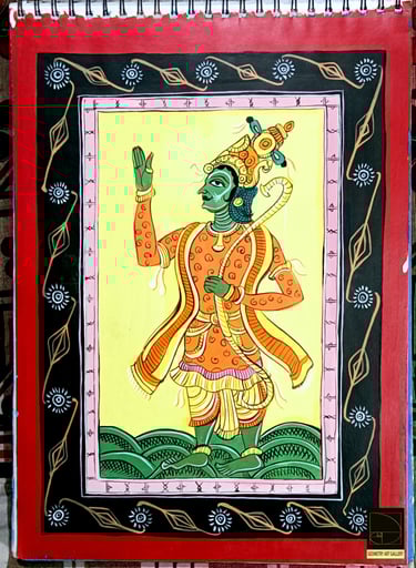 pattachitra art of hindu god rama from ramayana scripture