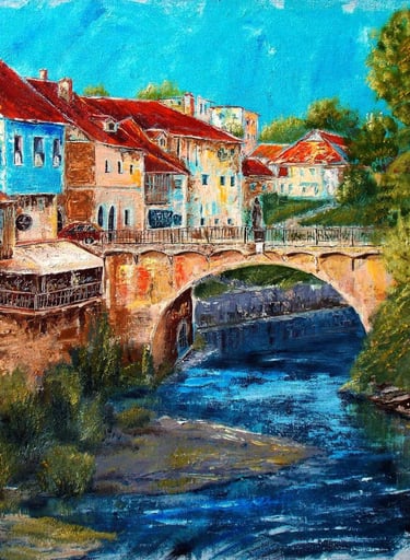 "Old Europe. Slovenia" Canvas, oil, 20" x 28" (50 x 70 cm) 480$
