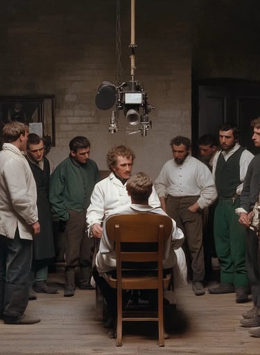Dr. Morton administers ether to the patient