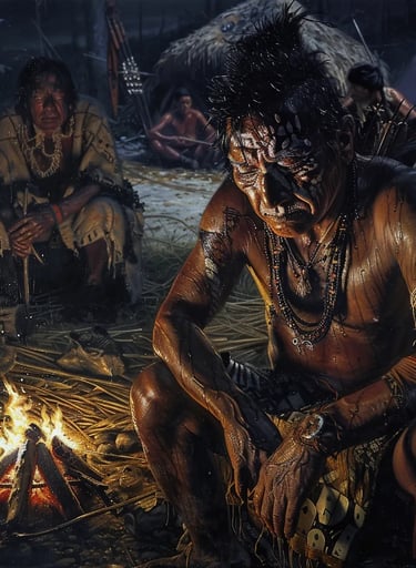 Indigenous Encampment, Texas, 1529