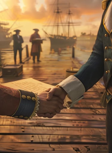  U.S. official shaking hands with a French diplomat