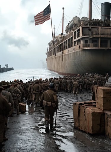 U.S. Army departs Veracruz, soldiers board ships, Mexican intervention concludes.