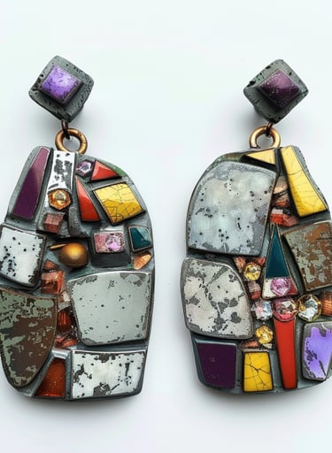 Colorful Brutalist Earrings