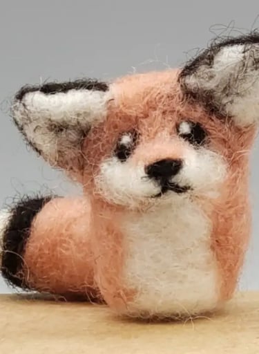 a felted fox