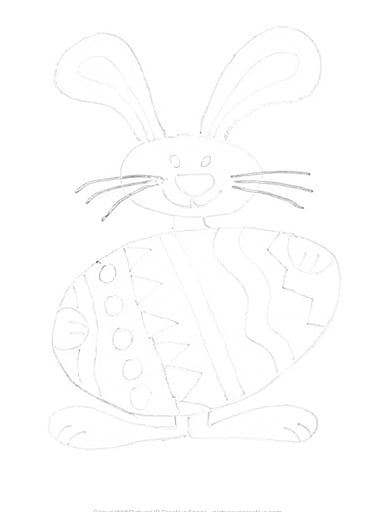 Easter Bunny with big Easter Egg