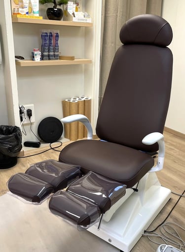 Réfection fauteuil podologie motorisé Kosy Atelier Tapissier