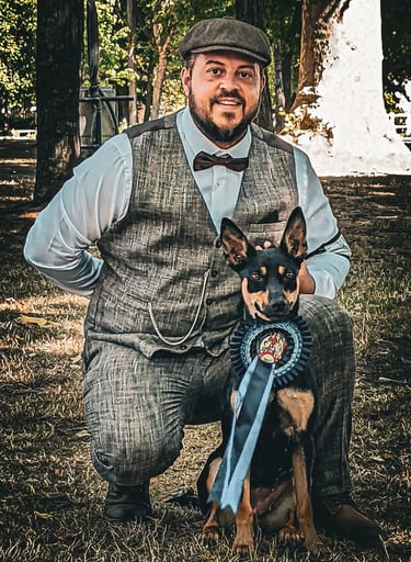 Yohan Ozanne et Ringarooma S'nyx Exposition canine CACS et Meilleur de race Kelpie Australien