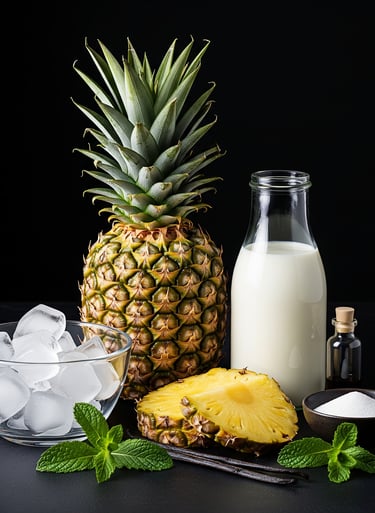 Pineapple Milkshake Ingredients from PremiYum Foods.