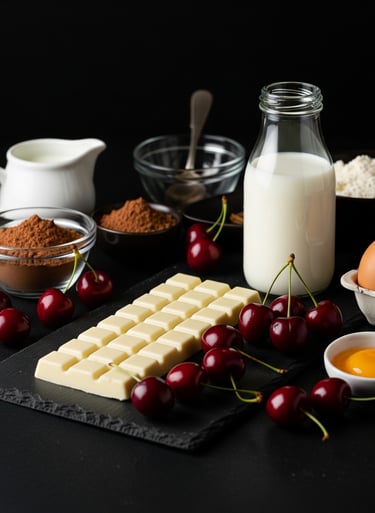 White Forest Cake Ingredients!