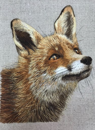 fox embroidery
