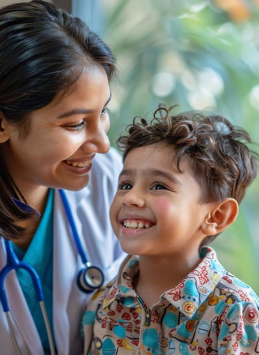 child with docter