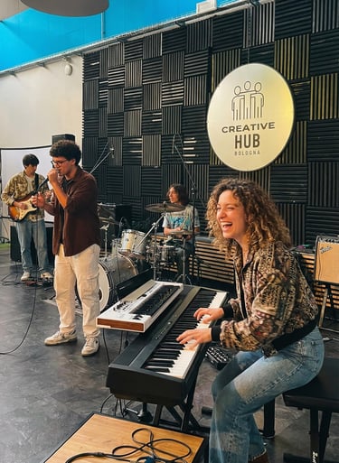 Musicista Professionista Durante Musica d'Insieme