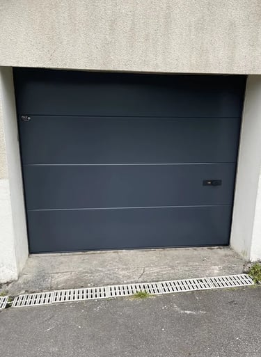 porte de garage manuelle anthracite