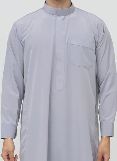 qamis al emad saoudien gris