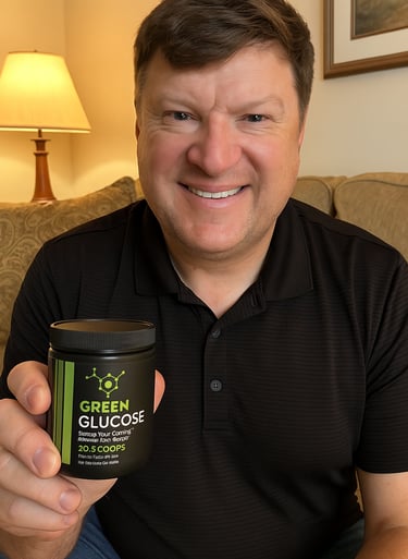 happy customer using green glucose for diabetes