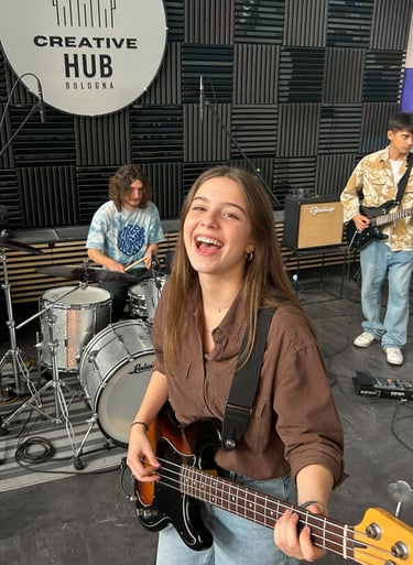 Adolescente durante lezione di gruppo