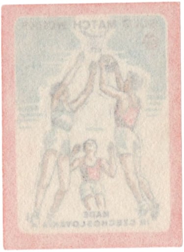 Vintage Czechoslovakian Basketball Card