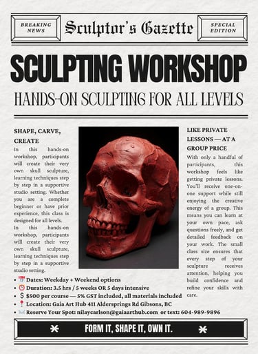 Sculpting workshop