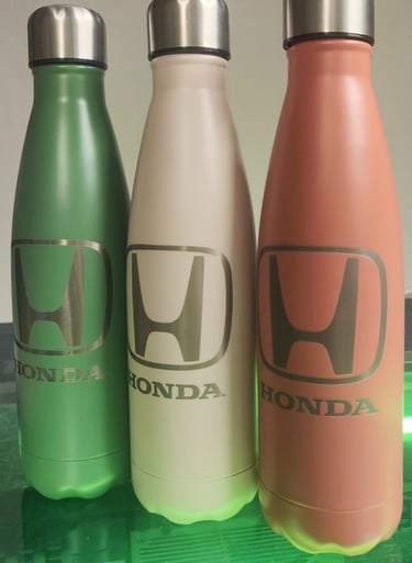 Gourde logo Honda gravées au laser