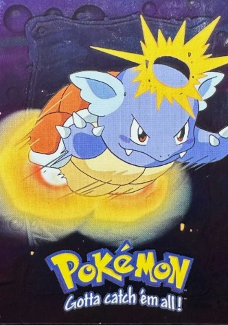 E8 of E12 Wartortle Topps Pokémon The FIrst Movie back silver foil